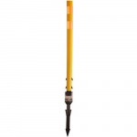48" Yellow Tubular Delineator with Ground Mount Marker & Orange Reflective Decal_noscript