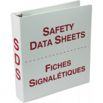 1-1/2" Sign Size Red and White Plastic SDS Binder