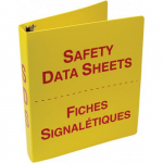 3" Sign Size Red and Yellow Plastic SDS Binder_noscript