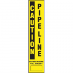 14" x 3" Utility Line Marker "Caution, Pipeline..."_noscript
