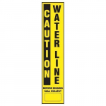 14" x 3" Caution Label "Water Line" Dura-Vinyl_noscript