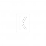 12" Letter Stencil with Legend: "K"_noscript