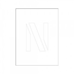 12" Letter Stencil with Legend: "N"
