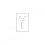 36" Letter Stencil with Legend: "Y"_noscript