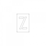 12" Letter Stencil with Legend: "Z"