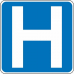 24" x 24" DG High Prism Hospital Sign "H"_noscript