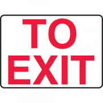 7" x 10" Safety Sign "To Exit" Accu-Shield_noscript