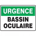 10" x 14" Accu-Shield French Sign: "Eye Wash"_noscript