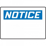 10" x 10" OSHA Safety Sign Blank "Notice"_noscript