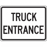 "Truck Entrance" Facility Traffic Sign_noscript