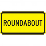 12" x 24" DG High Prism Sign: "Roundabout"_noscript