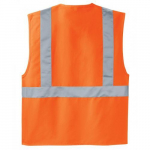 Orange ANSI Safety Vest with Silver Stripes_noscript