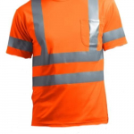 Extra Large Fluorescent Orange ANSI Safety T-Shirt