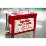 10" x 6" x 4-1/4" Red Portable Lock Box