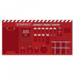 STOPOUT 6-Padlock Standard Lockout Center Board Only