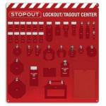 STOPOUT 12-Padlock Deluxe Lockout Centers Board Only