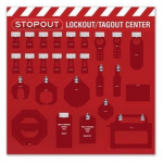 STOPOUT 12-Padlock Group Lockout Centers - Board Only
