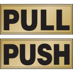 1-3/4" x 4-1/4" Mylar Sign with Legend: "Pull/Push"_noscript