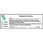 1" x 3" Prescription Label "Rx Medical Cannabis"_noscript