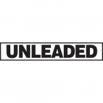 1" x 6" Adhesive Dura-Vinyl Sign: "Unleaded"_noscript