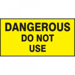 1-1/2" x 3" Safety Label "Dangerous - Do Not Use"_noscript