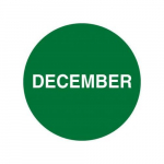 1" Preprinted Inventory Marking Dot "December"_noscript