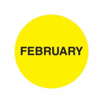 1" Preprinted Inventory Marking Dot "February"_noscript