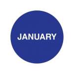 1" Preprinted Inventory Month Marking Dot "January"_noscript