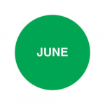 1" Preprinted Inventory Month Marking Dot "June"_noscript