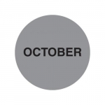 1" Preprinted Inventory Month Marking Dot "October"_noscript