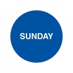 1" Preprinted Inventory Day Marking Dot "Sunday"_noscript