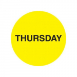 1" Preprinted Inventory Day Marking Dot "Thursday"_noscript
