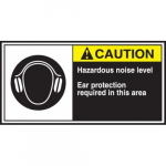 2-1/2" x 5" Safety Label "Hazardous Noise ..."_noscript