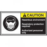 2-1/2" x 5" Safety Label "Hazardous Environment ..."_noscript