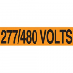1-1/8" x 4-1/2" Voltage Marker "277/480 Volts"_noscript