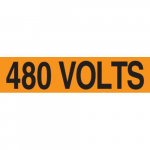 1-1/8" x 4-1/2" Label Voltage Marker "480 Volts"_noscript