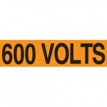 1-1/8" x 4-1/2" Voltage Marker "600 Volts"_noscript