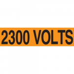 1-1/8" x 4-1/2" Voltage Marker "2300 Volts"_noscript