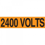 1-1/8" x 4-1/2" Voltage Marker "2400 Volts"_noscript