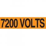 1-1/8" x 4-1/2" Voltage Marker "7200 Volts"_noscript