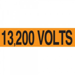 1-1/8" x 4-1/2" Voltage Marker "13200 Volts"_noscript