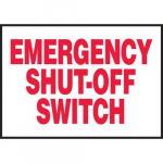 1" x 2" Safety Label "Emergency Shut-Off Switch"_noscript