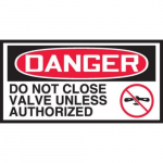 1-1/2" x 3" OSHA Safety Label "Do Not Close ..."_noscript