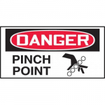 1-1/2" x 3" OSHA Safety Label "Pinch Point"_noscript