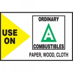 2" x 3" Fire Safety Label "Use on Ordinary ..."_noscript