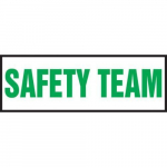 1" x 3" Hard Hat Sticker "Safety Team"_noscript