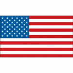 1" x 1-3/4" Hard Hat Sticker "American Flag"_noscript