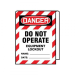 3" x 8" Cable Wraps "Do Not Operate Equipment ..."_noscript