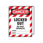 3" x 8" OSHA Danger Cable Wrap "Locked Out ..."_noscript
