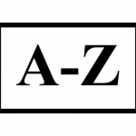 2" x 3" Magnetic Card Label Holder "A - Z"_noscript